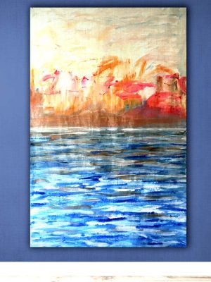 pintura-ines-gran-titulo-Flamingo-Sunset